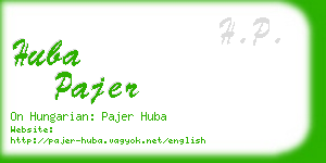 huba pajer business card